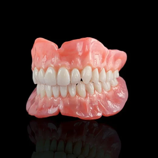 Price of full dentures made with European materials